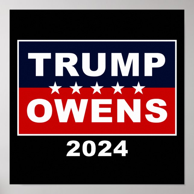 Affiche Donald Trump & Candace Owens 2024 Élection américa (Devant)