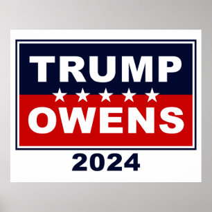 Affiche Donald Trump & Candace Owens 2024 Présidentielle d