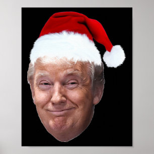 Affiche Donald Trump Christmas Funny Santa Hat Don
