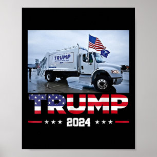 Affiche Donald Trump Circuler le camion à ordures - Camion