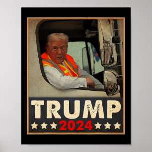 Affiche Donald Trump Dans Garbage Truck Team Garbage For T
