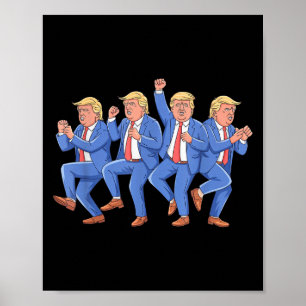 Affiche Donald Trump Danse 4 juillet Trump 2025