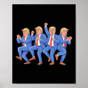 Affiche Donald Trump Danse 4 juillet Trump 2025