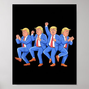 Affiche Donald trump danse 4 juillet trump 2025 Donald t