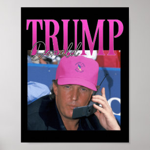 Affiche Donald Trump drôle me manque Pourtant Y2k Vintage