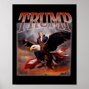 Affiche Donald Trump Eagle Président américain 2024 Prenez