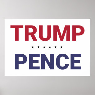 Affiche Donald Trump et Mike Pence (élection américaine de