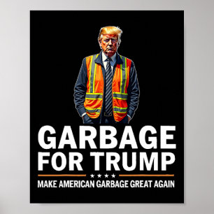 Affiche Donald Trump Garbage Orange réflexe de sécurité