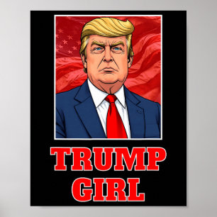 Affiche Donald Trump Girl Funny Great America Président Su