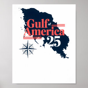 Affiche Donald Trump Golfe D'Amérique 2025