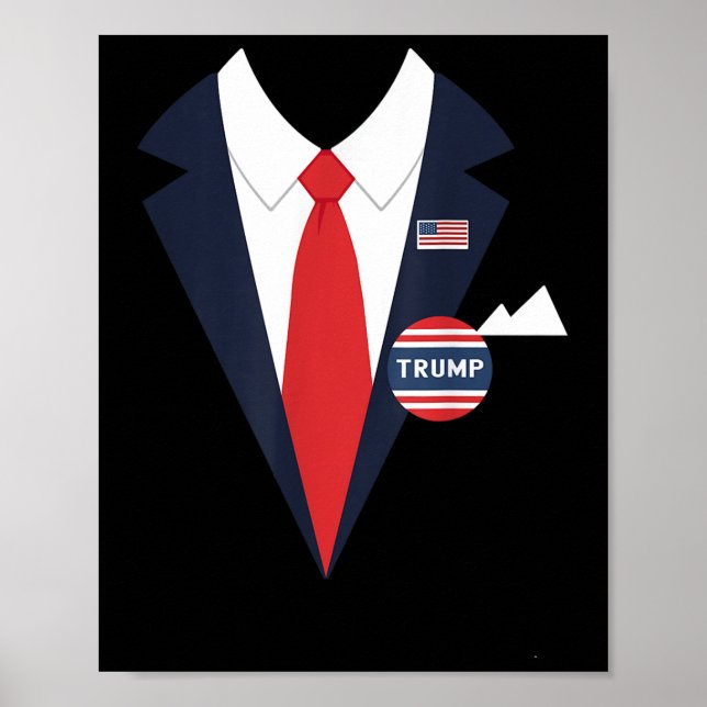 Affiche Donald Trump Halloween Costume amusant pour enfant (Devant)