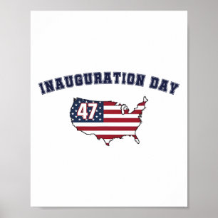 Affiche Donald Trump Inauguration Day 47e Président Du