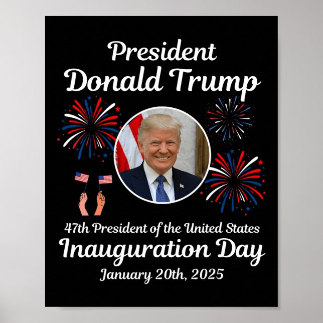 Affiche Donald Trump Jour de l'investiture 2025 47e présid (Devant)