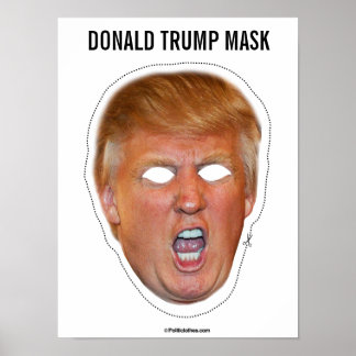 Affiche Donald Trump Mask Cutout