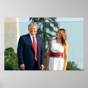 Affiche Donald Trump & Melania 4 juillet 2020