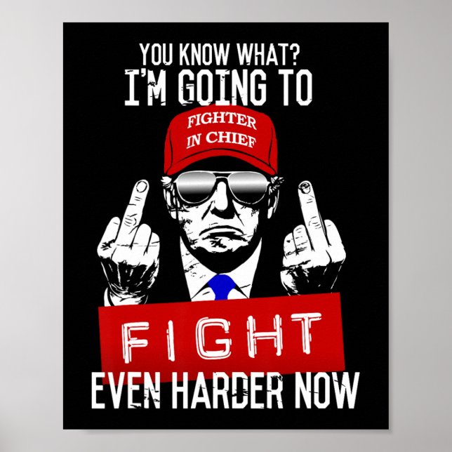 Affiche Donald Trump Middle Finger Flipping Off Pro Repubb (Devant)