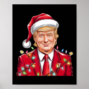 Affiche Donald Trump Noël Funny Mega Santa Hat