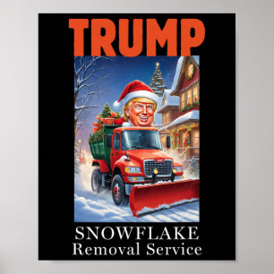 Affiche Donald Trump Noël Funny Snowflake Suppression