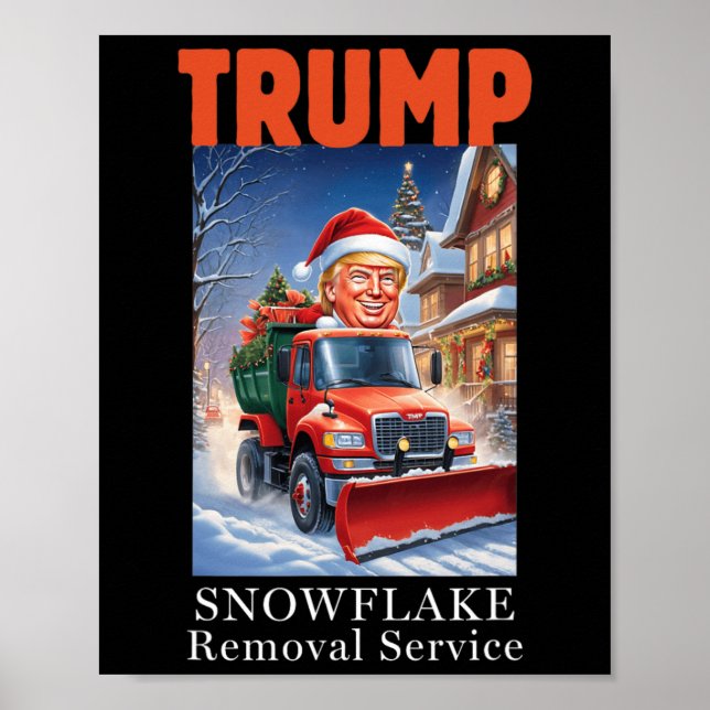 Affiche Donald Trump Noël Funny Snowflake Suppression (Devant)