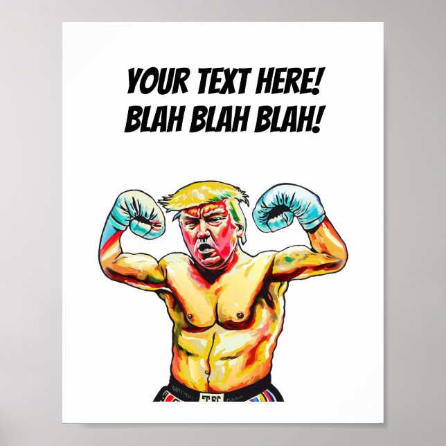 Affiche Donald Trump Patriotic Boxing Président Portrait (Devant)