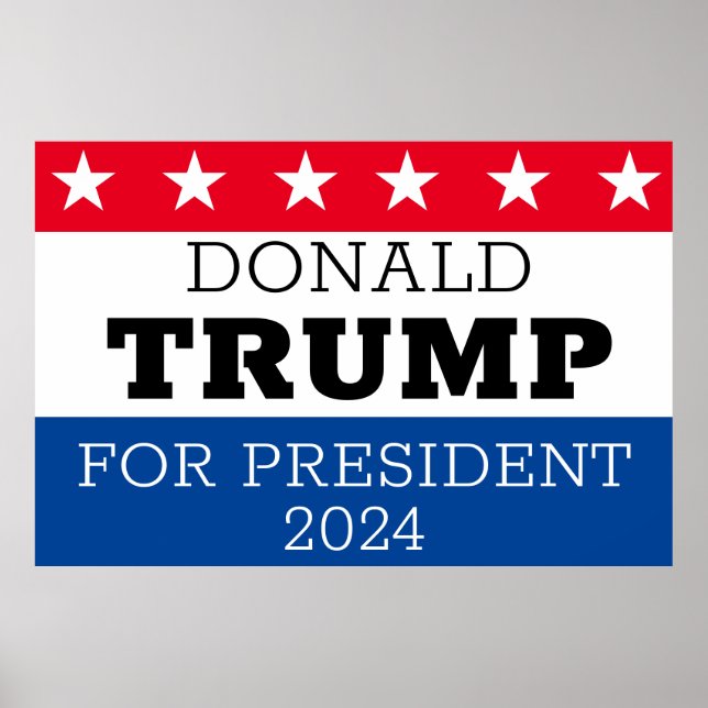 Affiche Donald Trump pour le président 2024 (Devant)