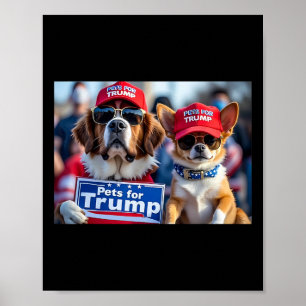 Affiche Donald Trump Rend Les Chiens Sûrs à Nouveau Chapea