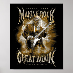 Affiche Donald Trump Rendre sa musique rock Vintage