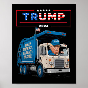 Affiche Donald Trump se promène en chemise de camion Garge