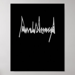 Affiche Donald Trump Signature Amérique Pays États-Unis Pr
