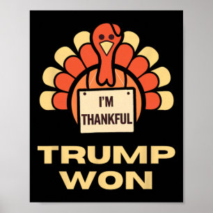 Affiche Donald Trump Thanksgiving Shirt Je suis un Donal R