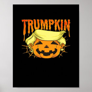 Affiche Donald Trumpkin Funny Parti Président Halloween Cl