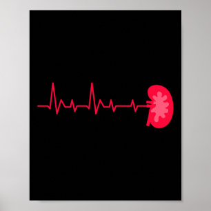 Affiche Donateur - Ekg Heartbeat Sensibilisation aux malad