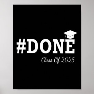 Affiche #done Cl De 2025 Graduation Pour Elle Grad Senio