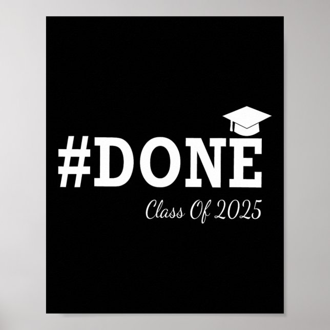 Affiche #done Cl De 2025 Graduation Pour Elle Grad Senio (Devant)