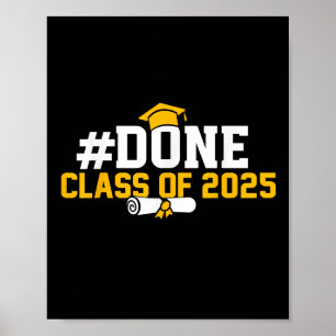 Affiche #done Cl De 2025 Graduation Pour Elle Grad Senio
