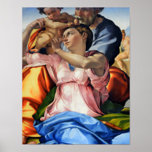 Affiche Doni Tondo, Doni Madona (détail), Michel-Ange, 15