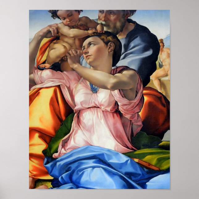 Affiche Doni Tondo, Doni Madona (détail), Michel-Ange, 15 (Devant)