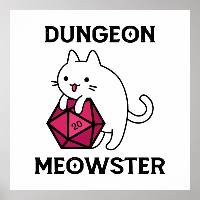 Affiche Donjon Meowster Chat Drôle (Devant)