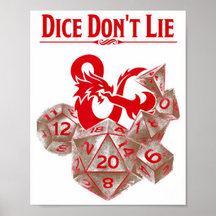 Affiche Donjons & Dragons Les dés rouges ne mentent pas 