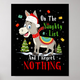 Affiche Donkey Christmas Sur La Liste Des Méchants Et Je R