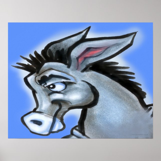 Affiche Donkey démocrate (Devant)