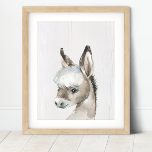 Affiche Donkey Farm Nursery Art Imprimer