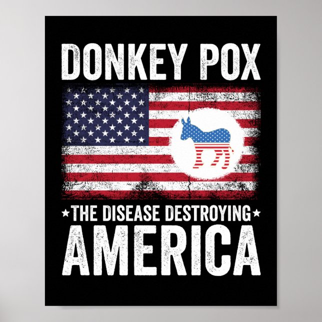 Affiche Donkey Pox La Maladie Détruisant L'Amérique (Devant)
