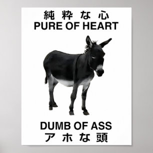 Affiche Donkey Pure Du Coeur Dumb Du Japonais _1