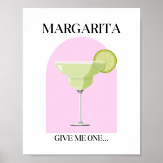 Affiche Donne-Moi Une Margarita Stylish Rose
