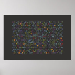 Affiche Données d'iconographie Art - Blocs