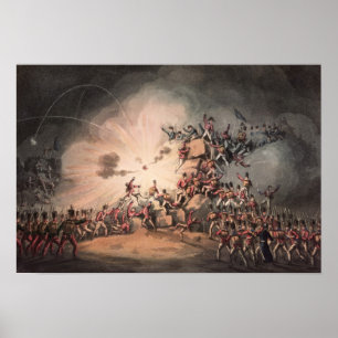 Affiche Donner l'assaut à de Ciudad Rodrigo, aquatinted