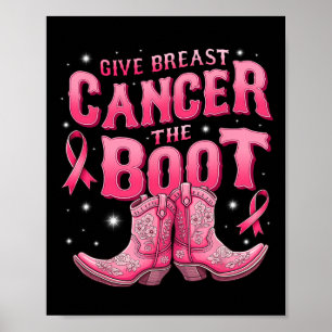 Affiche Donner Le Cancer Du Sein L'Initiale Cowgirl Cancer