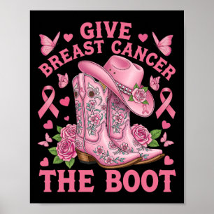 Affiche Donner Le Cancer Du Sein L'Initiale Cowgirl Cancer