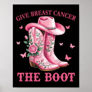 Affiche Donner Le Cancer Du Sein L'Initiale Cowgirl Cancer